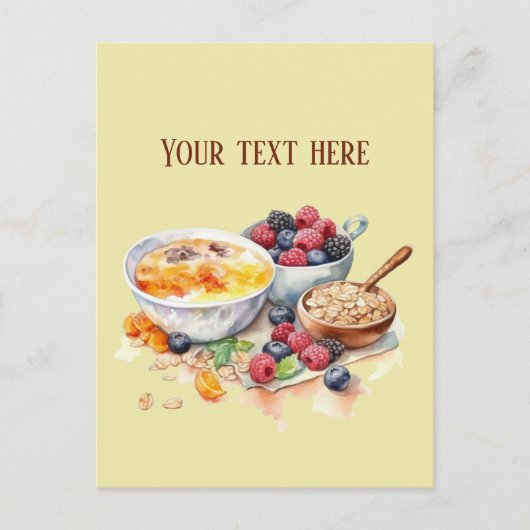 Carte Postale Cute Breakfast lovers ajouter du texte (Devant)