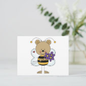 Carte Postale cute bumble bee bear (Debout devant)