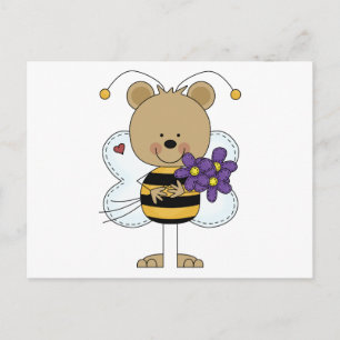 Carte Postale cute bumble bee bear