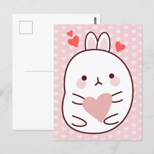Carte Postale Cute Bunny Heart