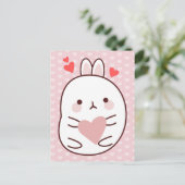 Carte Postale Cute Bunny Heart   (Debout devant)