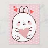 Carte Postale Cute Bunny Heart   (Devant)