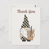 Carte Postale Cute café gnome ajouter du texte (Devant / Derrière)