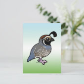Carte Postale Cute California Quail (Debout devant)