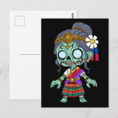 Carte Postale Cute cambodgien Zombie (Devant / Derrière)