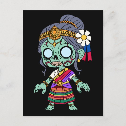 Carte Postale Cute cambodgien Zombie (Devant)