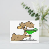 Carte Postale Cute Camel Boire Margarita Cartoon (Debout devant)