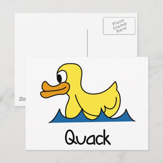 Carte Postale Cute Canard (Devant / Derrière)