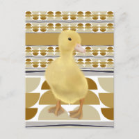 Cute Canard Brown doré semi-cercle géométrique