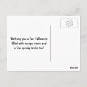 Carte Postale Cute Candy Corn Éffrayant Traite Halloween heureux (Dos)