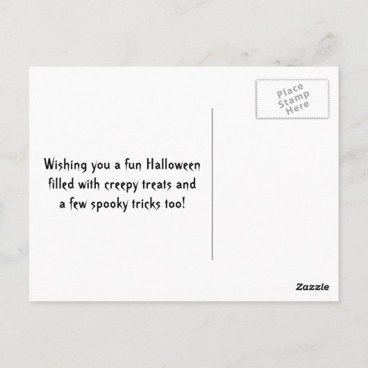 Carte Postale Cute Candy Corn Éffrayant Traite Halloween heureux (Dos)