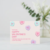 Carte Postale Cute Candy Heart Saint Valentin (Debout devant)