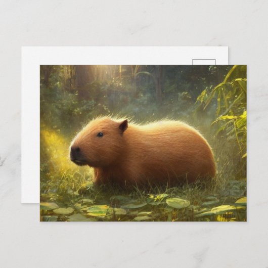 Carte postale Cute Capybara (Devant / Derrière)
