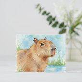 Carte postale Cute Capybara (Debout devant)