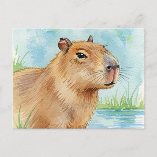 Carte postale Cute Capybara (Devant)