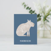 Carte Postale Cute Capybara Personnalisé (Debout devant)