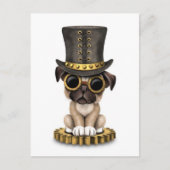 Carte Postale Cute Carlin Steampunk Chien Chien Chien Chien Chie (Devant)