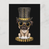 Carte Postale Cute Carlin Steampunk Chien Chien Chien Chien Coch (Devant)