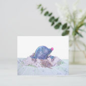 Carte Postale Cute Cartoon Mole et Molehill (Debout devant)