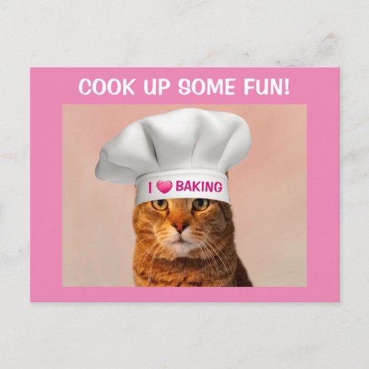 Carte postale Cute Cat Baking (Devant)