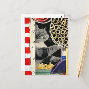 Carte Postale Cute Cat Collage multimédia mixte