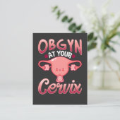 Carte Postale Cute Cervix Obstétricien Gynécologue Médecin OBGYN (Debout devant)