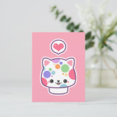 Carte Postale Cute Champagne Kitty (Debout devant)
