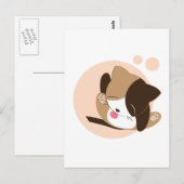 Carte Postale Cute chat (Devant / Derrière)