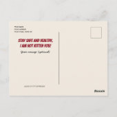 Carte Postale Cute Chat Avec Masque - S'Il Vous Plaît Couvrir Vo (Dos)