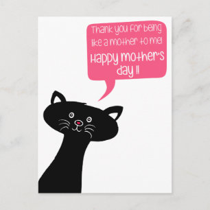 Carte Postale Cute Chat - Comme une mère - Fête des Mères Stepmè