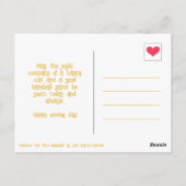 Carte Postale Cute Chat Face Baseball Jour d'ouverture Bonne cha (Dos)