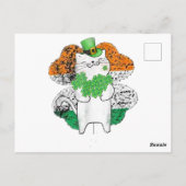 Carte Postale Cute Chat Leprechaun Avec Jour de la Saint Patrick (Dos)