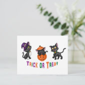 Carte Postale Cute chats d'Halloween (Debout devant)