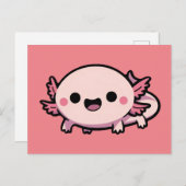 Carte Postale Cute Chibi Axolotl (Devant / Derrière)