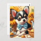 Carte Postale Cute Chihuahua Puppy (Devant / Derrière)