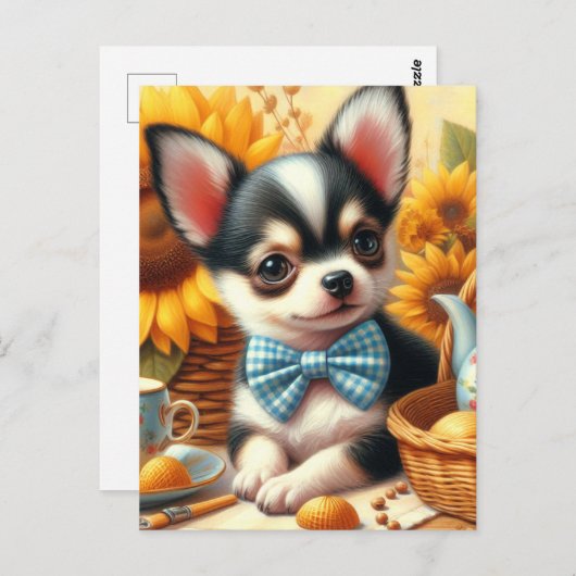 Carte Postale Cute Chihuahua Puppy (Devant / Derrière)