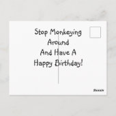 Carte postale Cute Chimp (Dos)