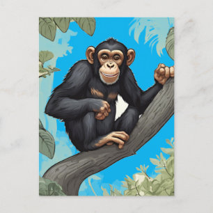 Carte Postale Cute Chimpanzé