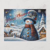 Carte Postale Cute Christmas Snowman (Devant)