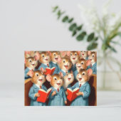 Carte postale Cute Church Choir Mice (Debout devant)