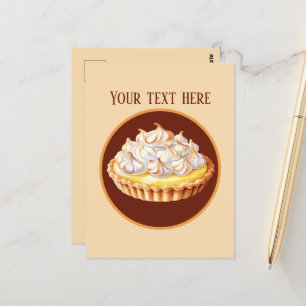 Carte Postale Cute citron meringue tarte ajouter le message