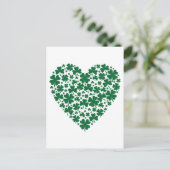 Carte Postale Cute Clover Coeurs Shamrocks St. Patrick's Day Cad (Debout devant)