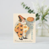 Carte Postale Cute Clown Jack-o'-lantern Citrouille (Debout devant)