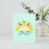 Carte Postale Cute Comprendre Grenouille verte (Debout devant)
