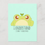 Carte Postale Cute Comprendre Grenouille verte (Devant)