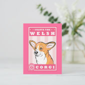 Carte postale Cute Corgi (Debout devant)