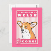 Carte postale Cute Corgi (Devant / Derrière)