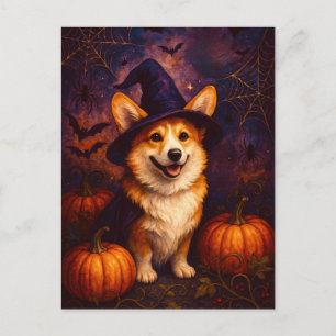 Carte postale Cute Corgi Joyeux Halloween Postcros