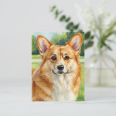 Carte postale Cute Corgi Welsh Corgi Queen (Debout devant)