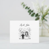Carte Postale Cute couple mariage personnalisé (Debout devant)